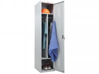 Серый металлический шкаф для одежды ПРАКТИК LS-11-40D